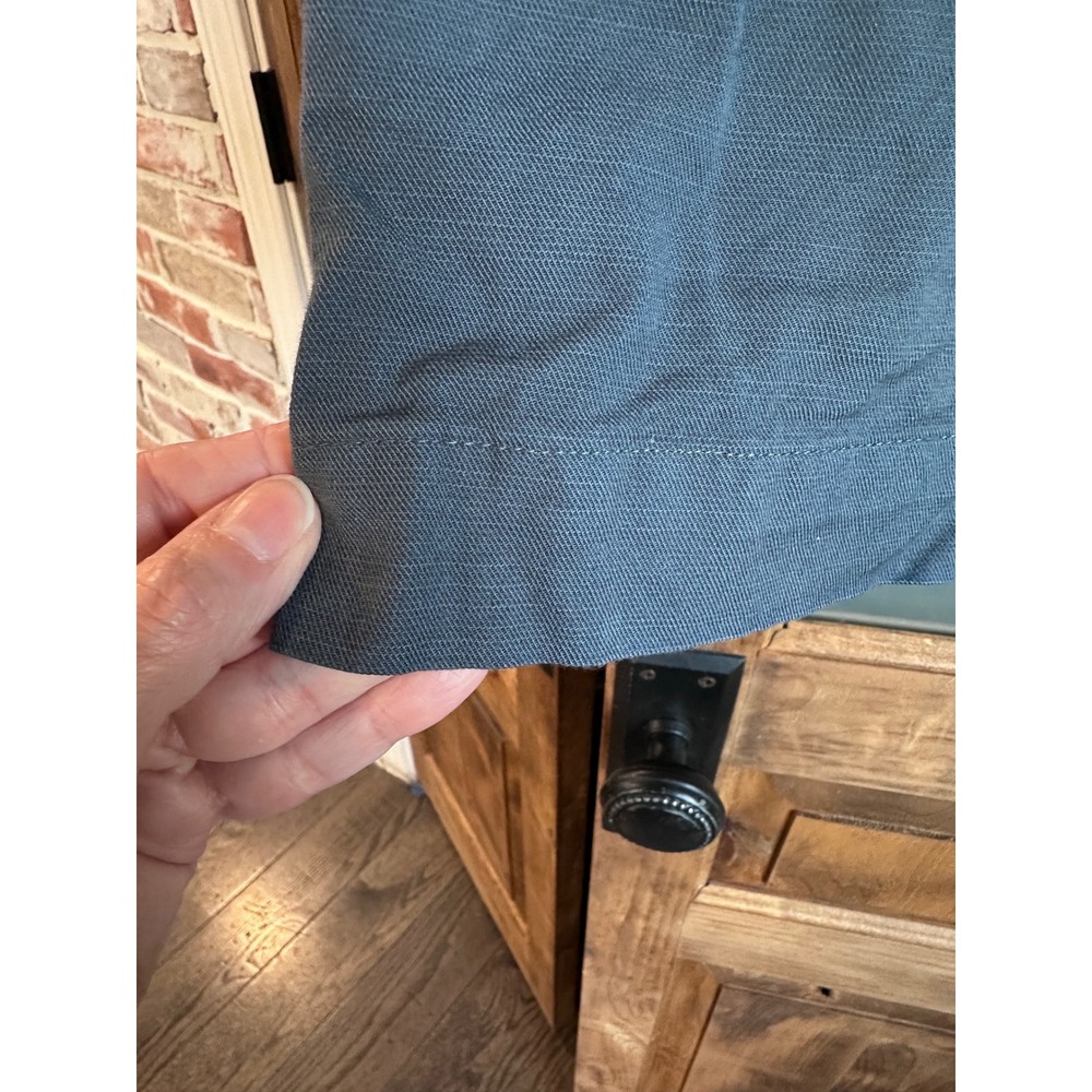 LOFT Button Front Skirt Women Blue Gray Paperbag Waist Mini Utility Trendy 10P - Picture 10 of 11